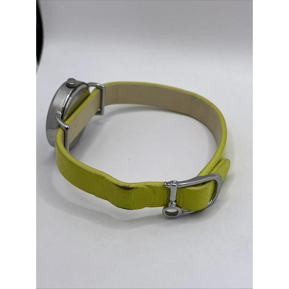 Keep Collective‎ Women's Quartz Watch Lime Green Band Stripped Dial- New Battery